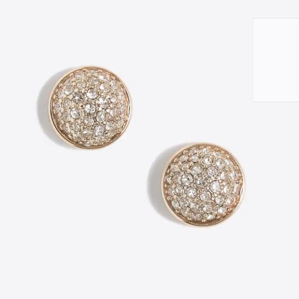 J Crew Pave Crystal Studs